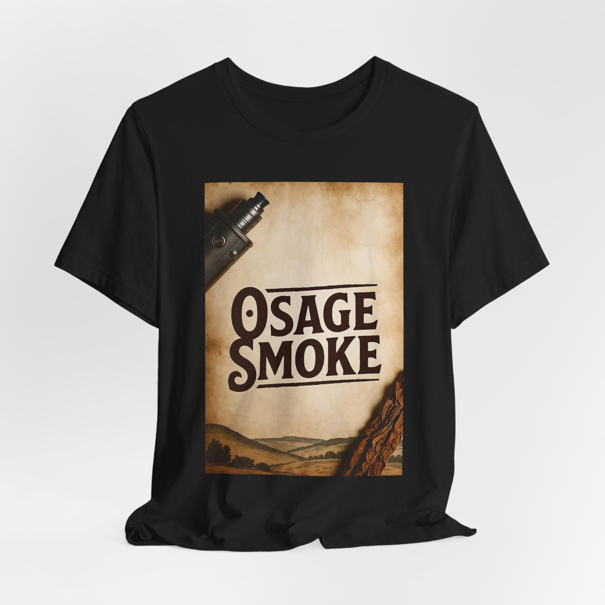 Osage Smoke Vintage Graphic Tee — Retro Western Smokehouse Design