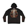 Osage Smoke Cowboy Skull Hoodie — Flaming Western Skull All-Over Print Pullover
