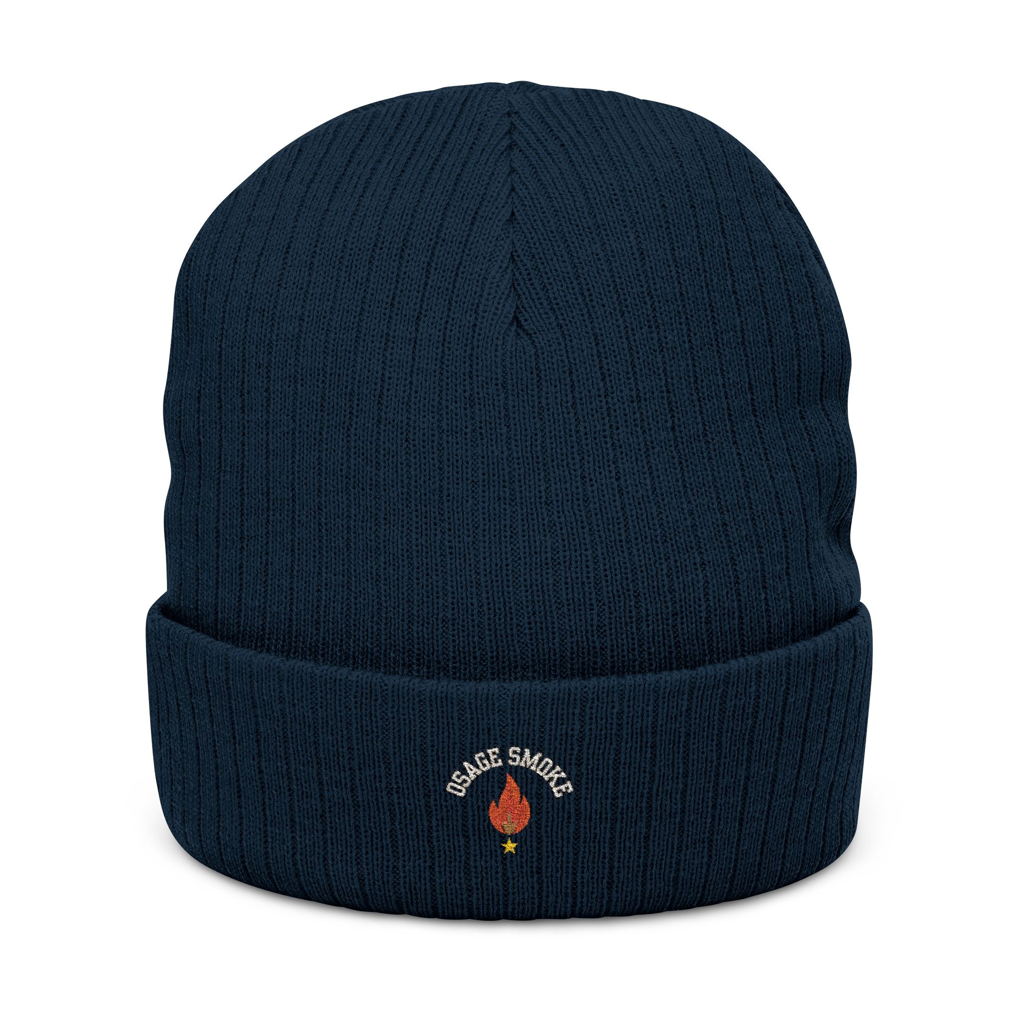 Osage Smoke Ember Flame Embroidered Beanie – Central Missouri