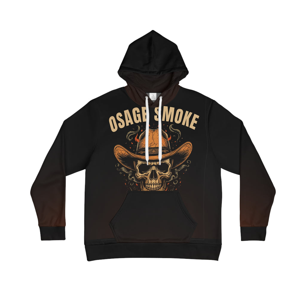 Osage Smoke Skull Hoodie — Western Skull Cowboy Graphic Pullover