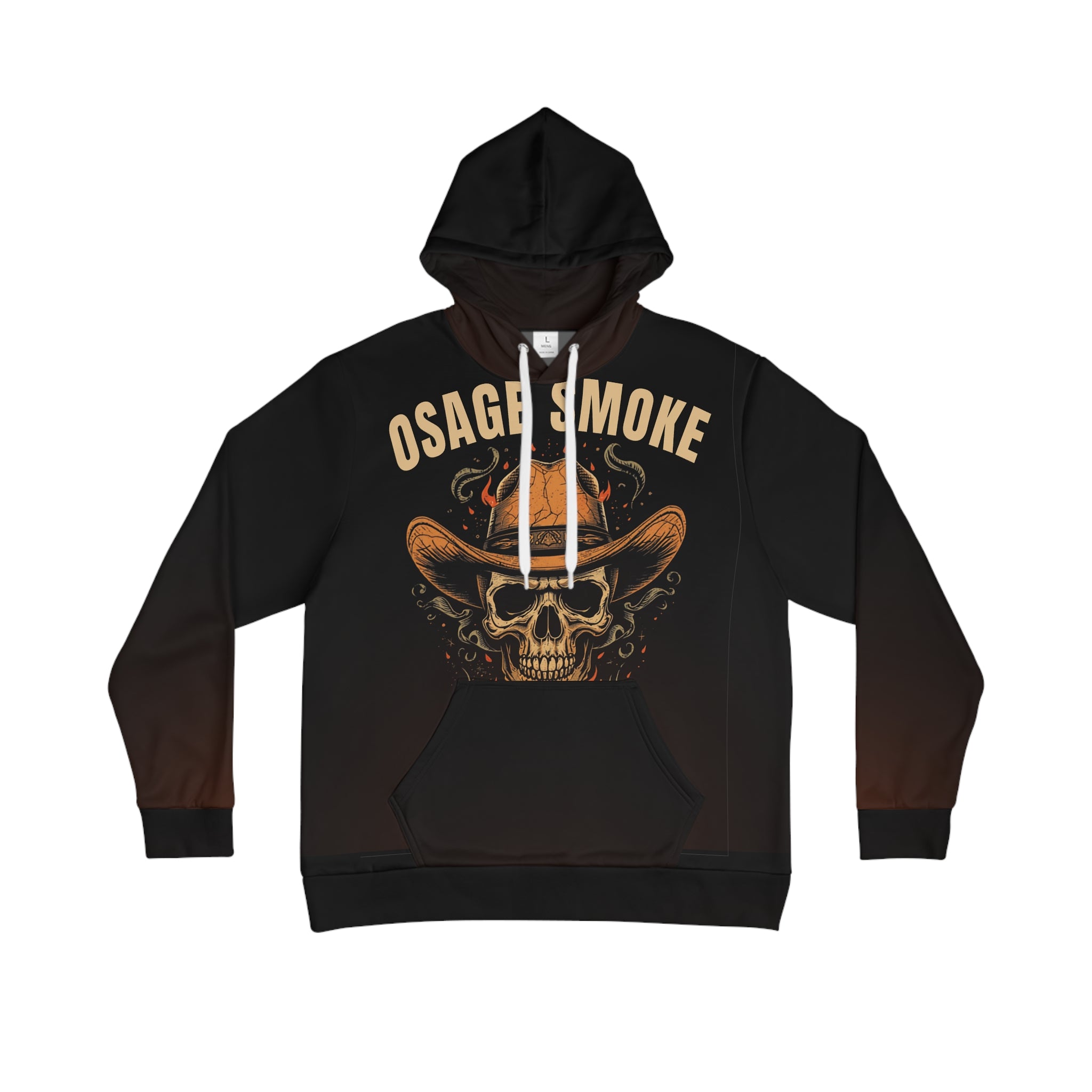 Osage Smoke Skull Hoodie — Western Skull Cowboy Graphic Pullover