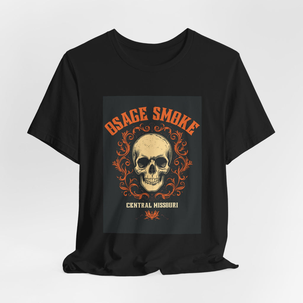 Osage Smoke Skull T-Shirt — Central Missouri Vintage Motorcycle Tee