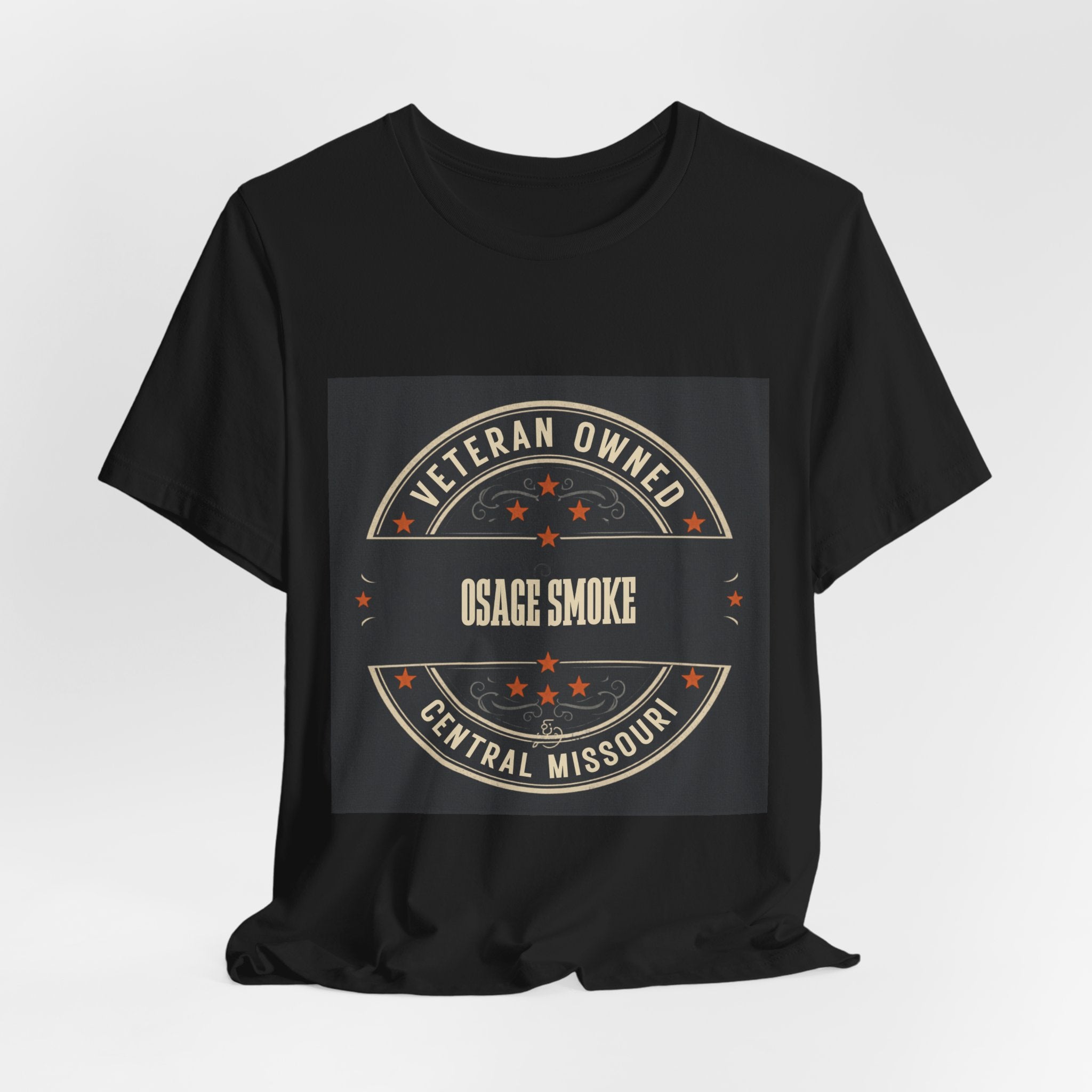 Veteran-Owned Osage Smoke T-Shirt — Central Missouri Emblem Tee