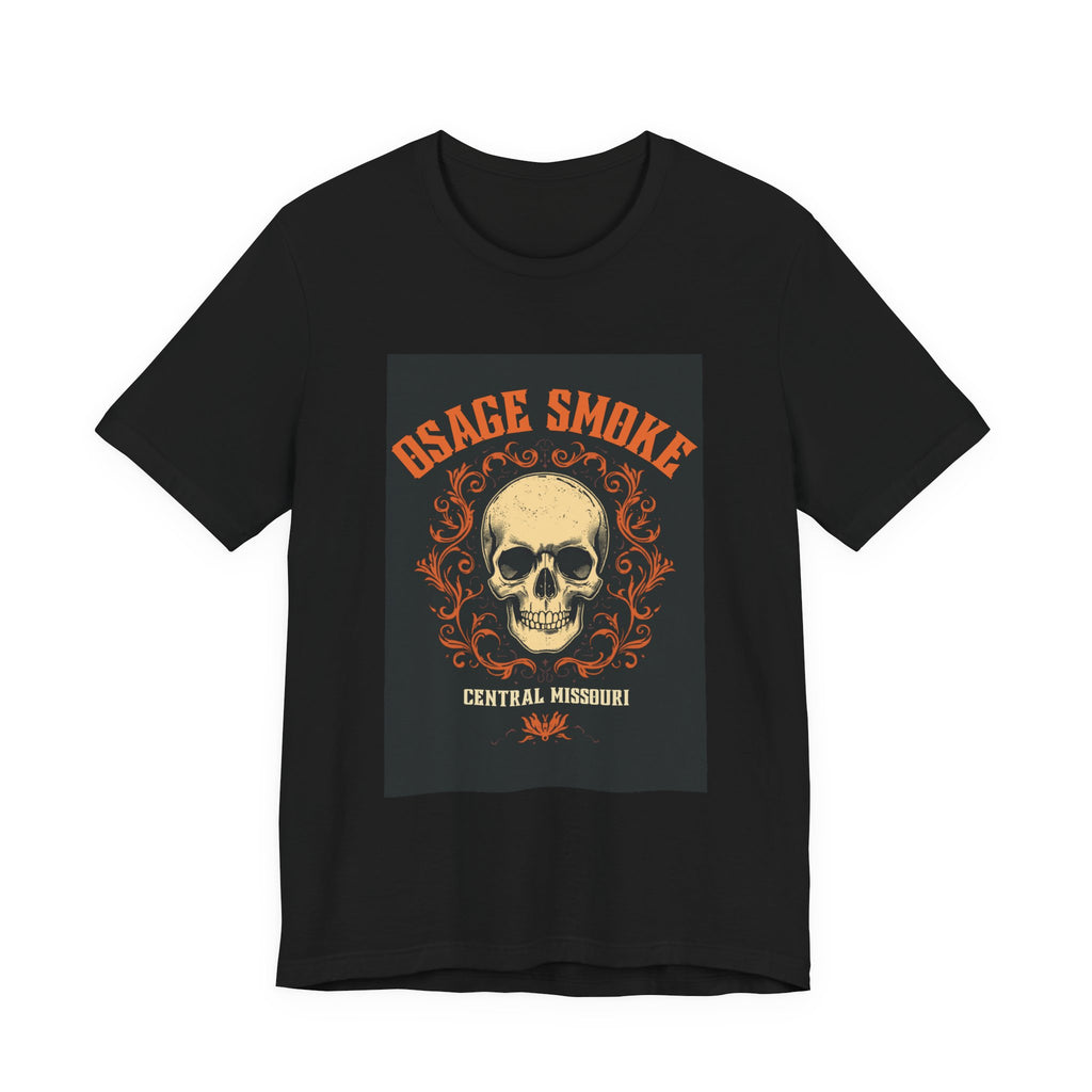 Osage Smoke Skull T-Shirt — Central Missouri Vintage Motorcycle Tee