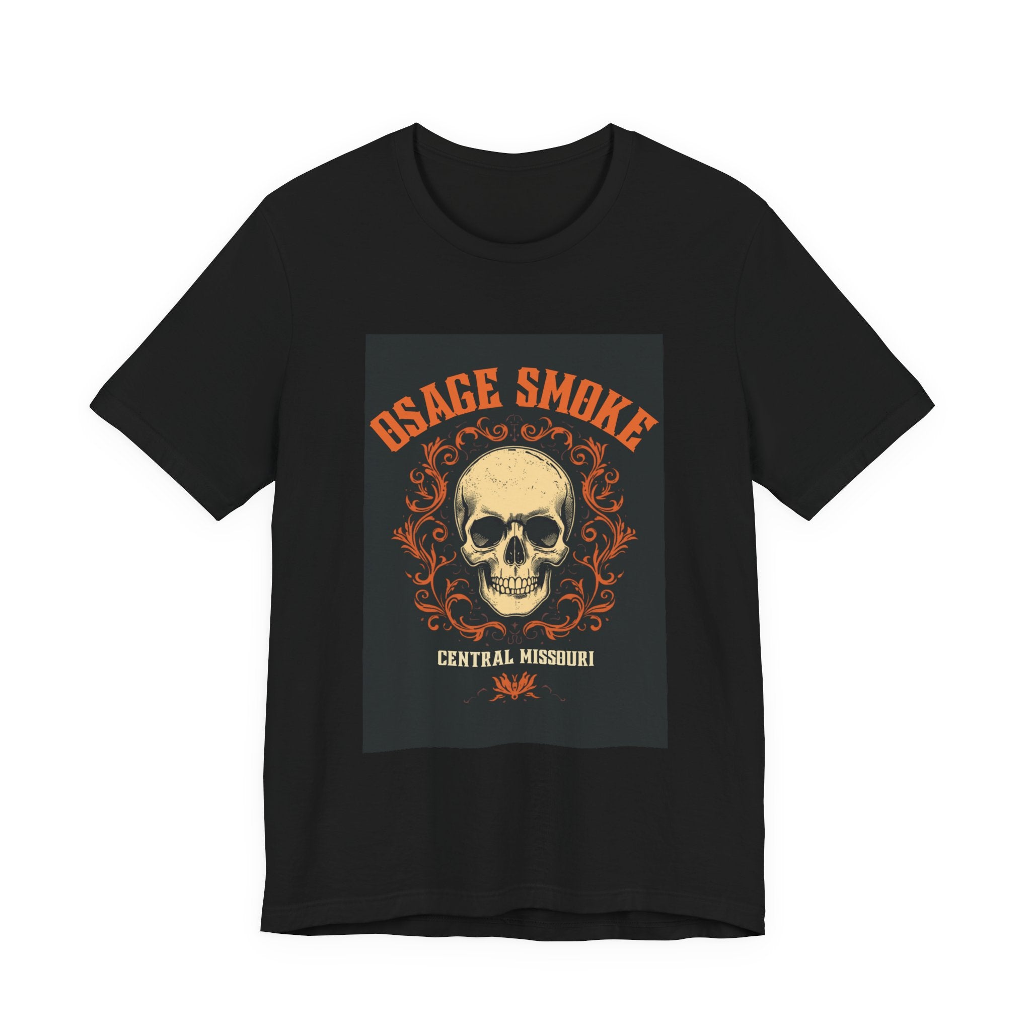 Osage Smoke Skull T-Shirt — Central Missouri Vintage Motorcycle Tee