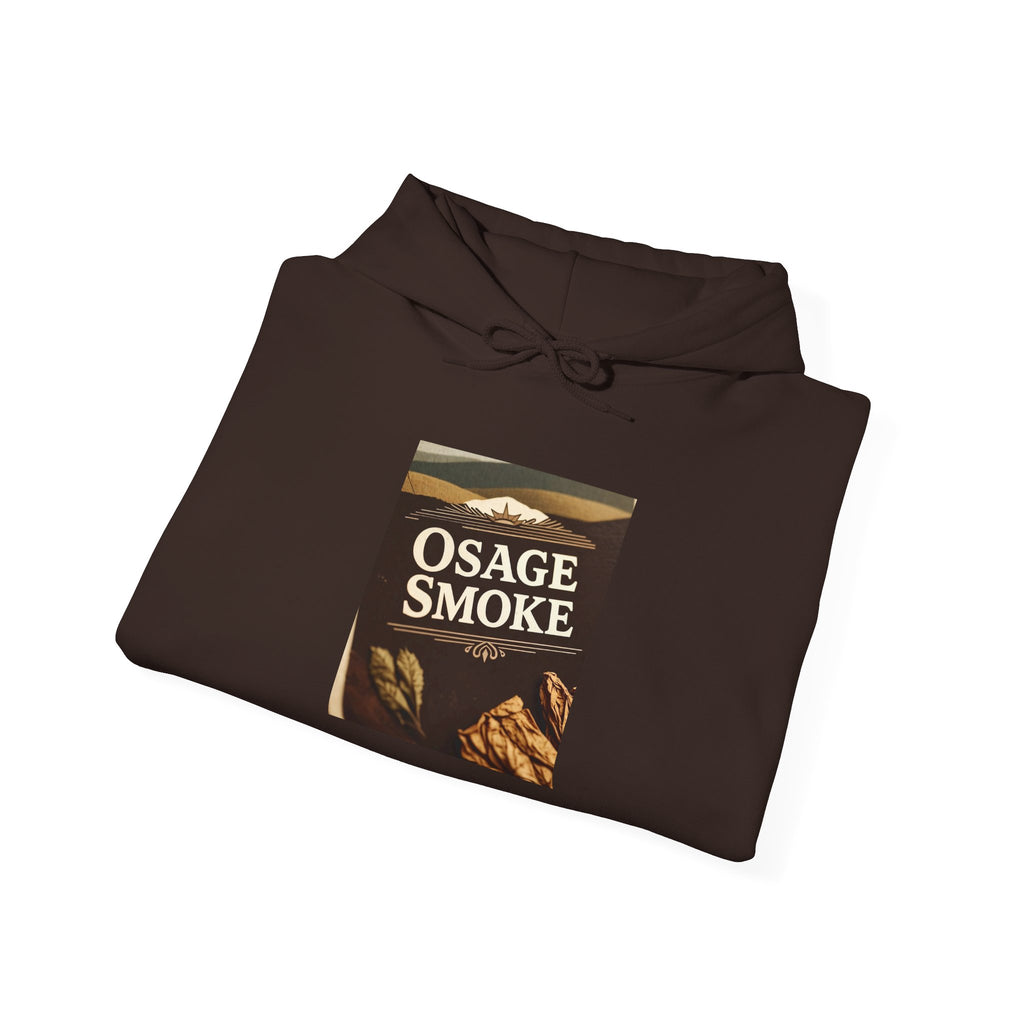 Osage Smoke Hoodie — Rustic Tobacco Graphic Pullover
