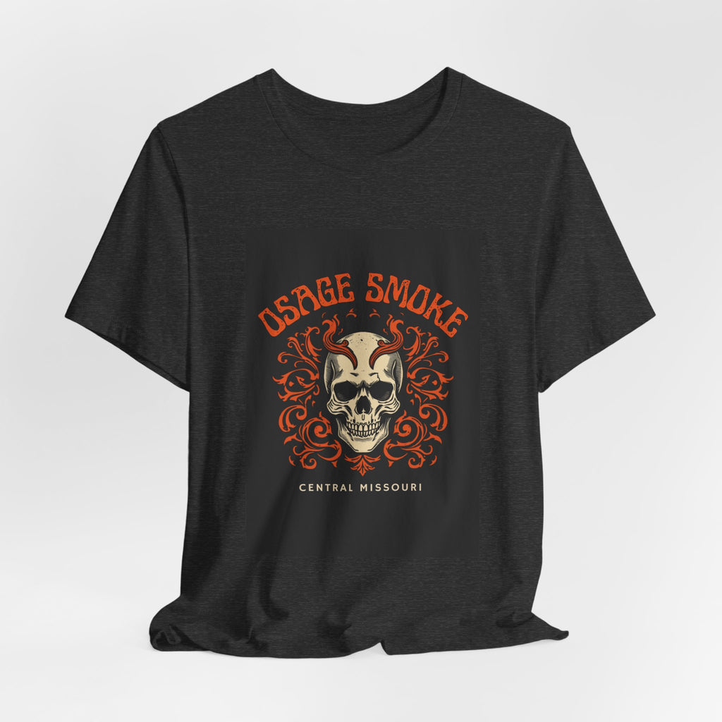 Skull & Flames Tee — "Osage Smoke" Central Missouri Graphic T-Shirt