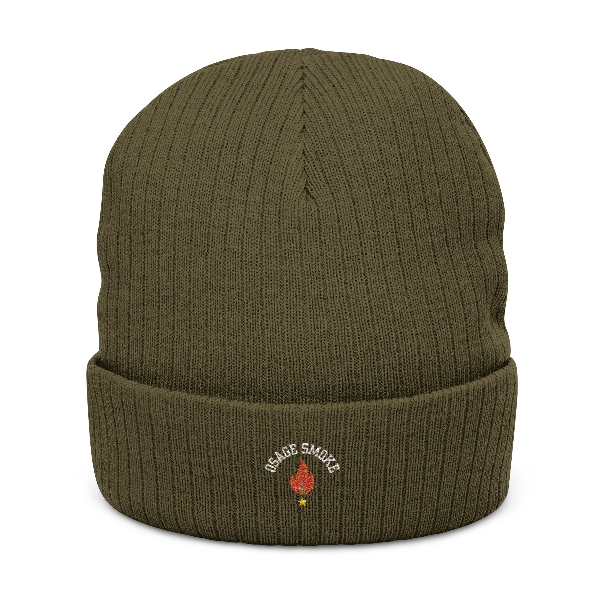Osage Smoke Ember Flame Embroidered Beanie – Central Missouri