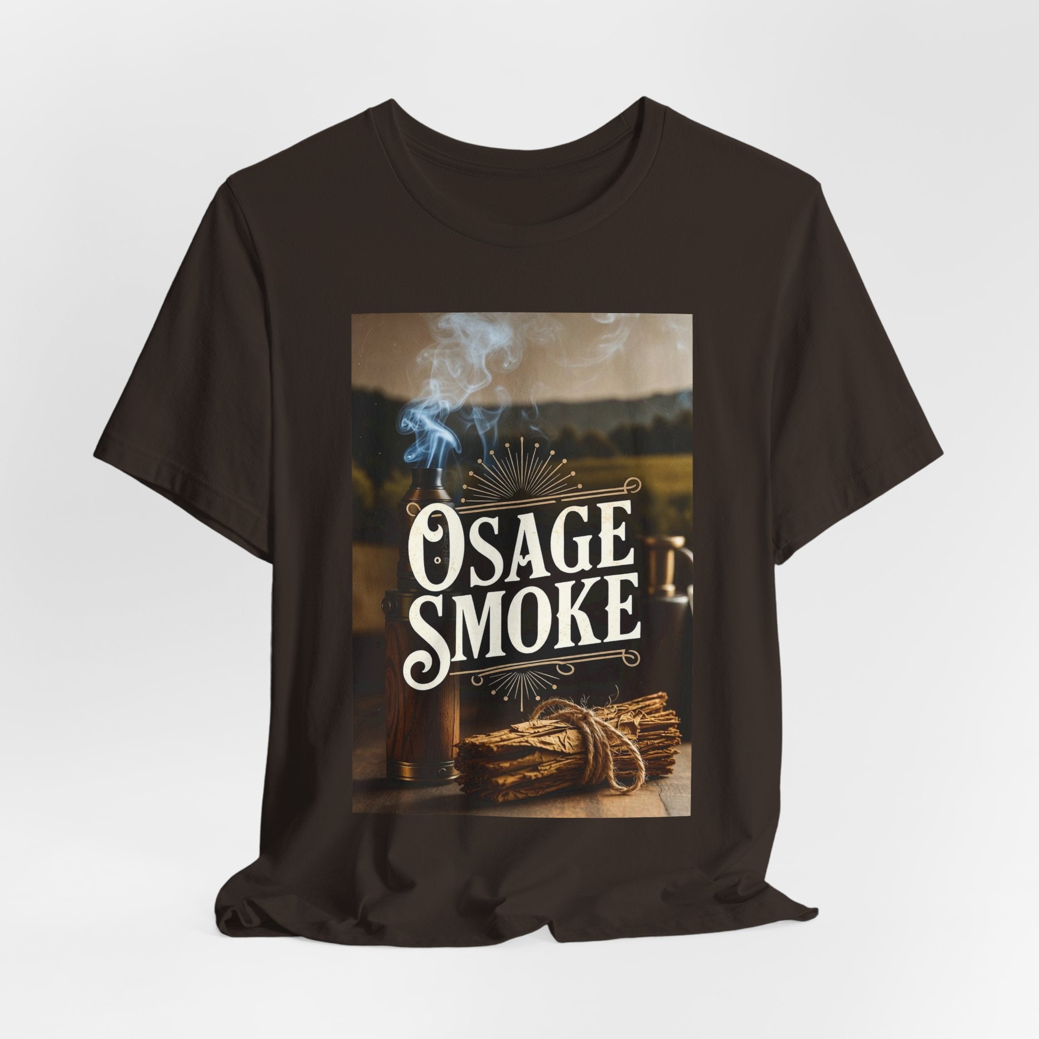 Osage Smoke Graphic Tee – Vintage Tobacco Design