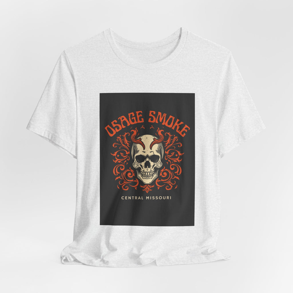 Skull & Flames Tee — "Osage Smoke" Central Missouri Graphic T-Shirt