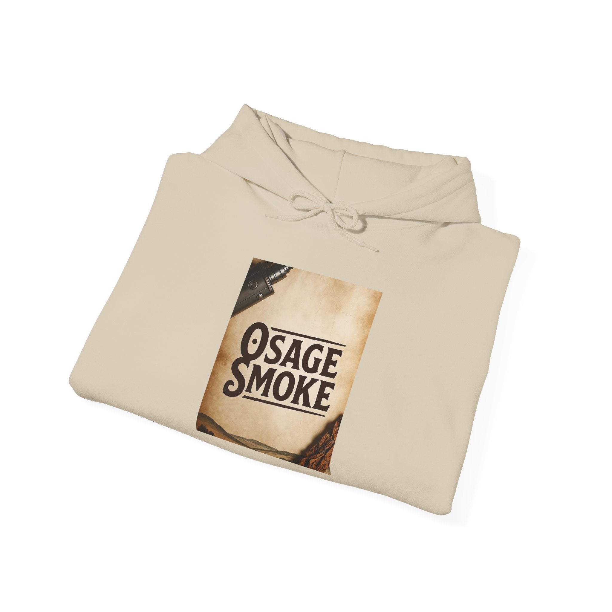 Hoodie — Vintage 'Osage Smoke' Retro Band Logo Pullover