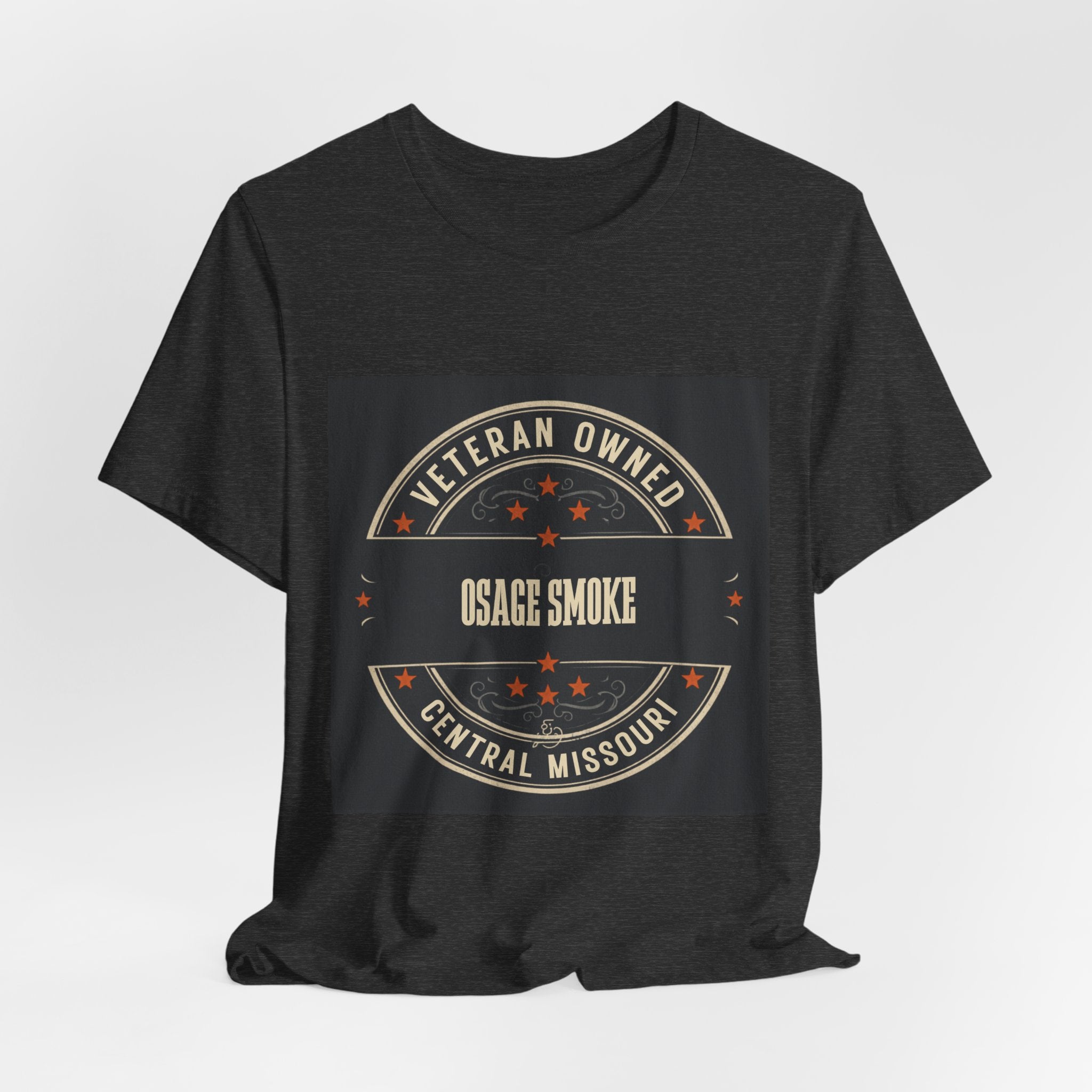 Veteran-Owned Osage Smoke T-Shirt — Central Missouri Emblem Tee