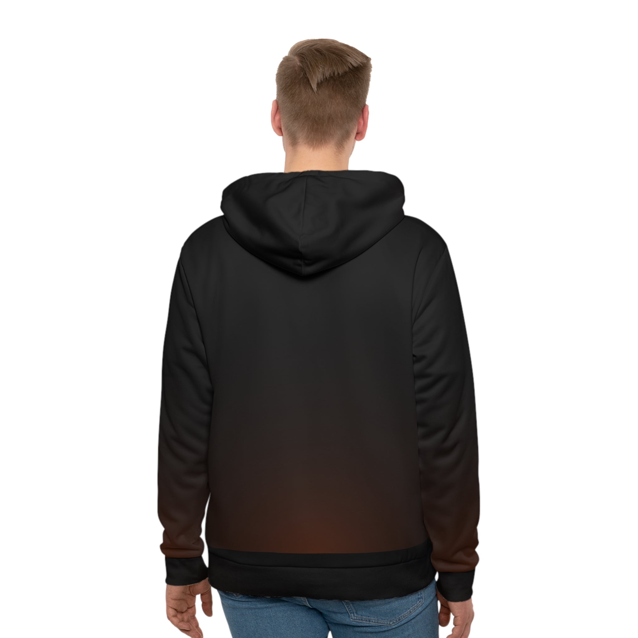 Osage Smoke Ghost Rider Hoodie — Rearing Flaming Horse Western All-Over Print Pullover