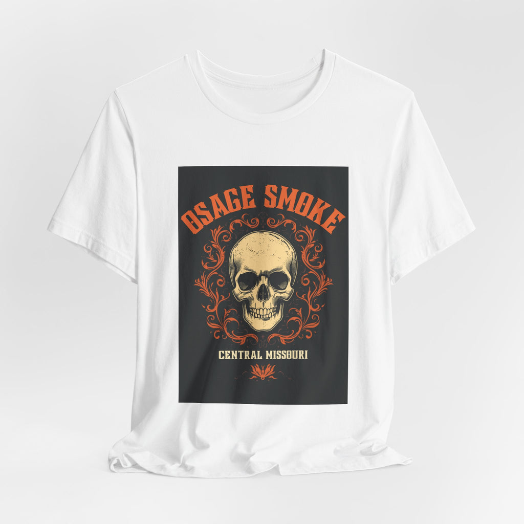 Osage Smoke Skull T-Shirt — Central Missouri Vintage Motorcycle Tee