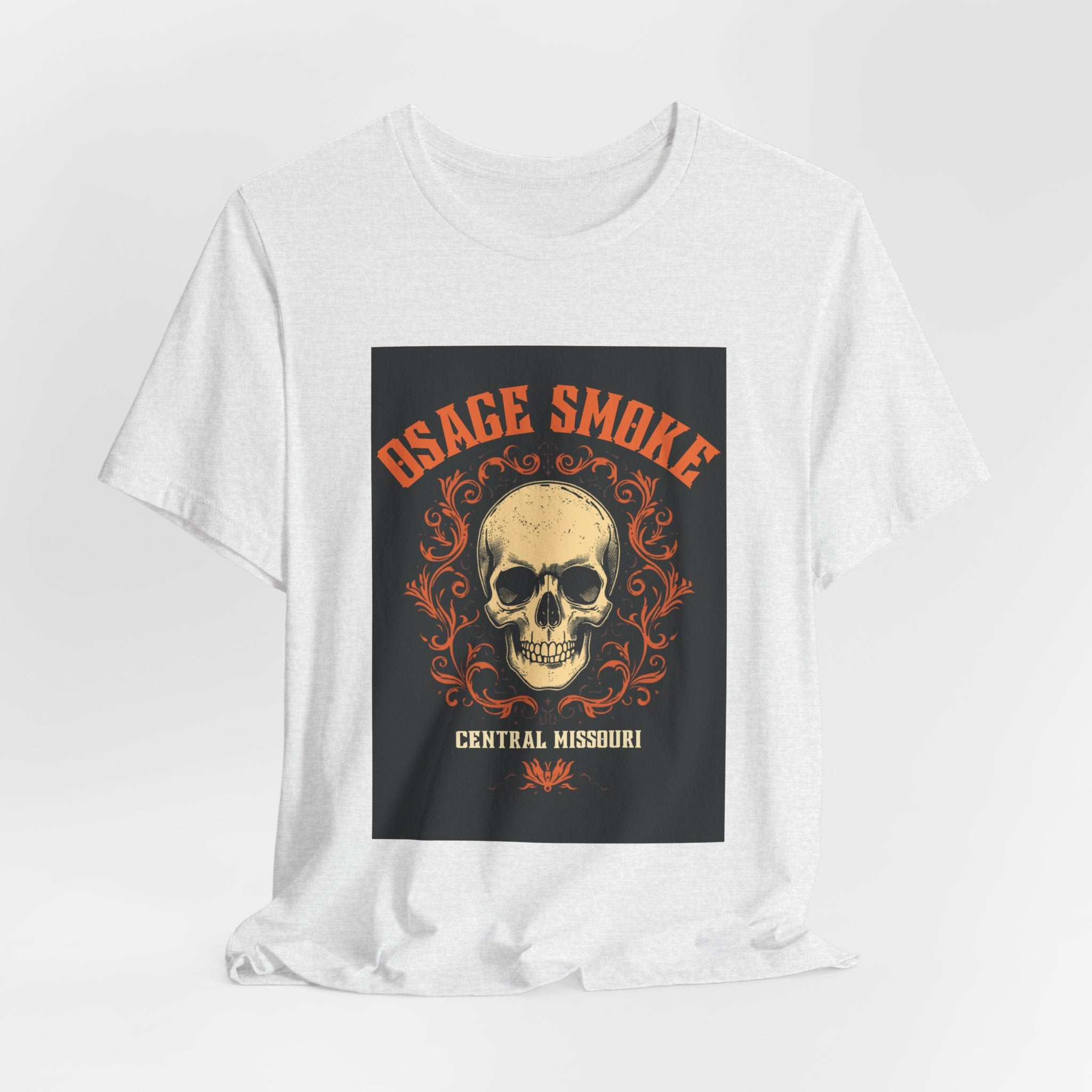 Osage Smoke Skull T-Shirt — Central Missouri Vintage Motorcycle Tee