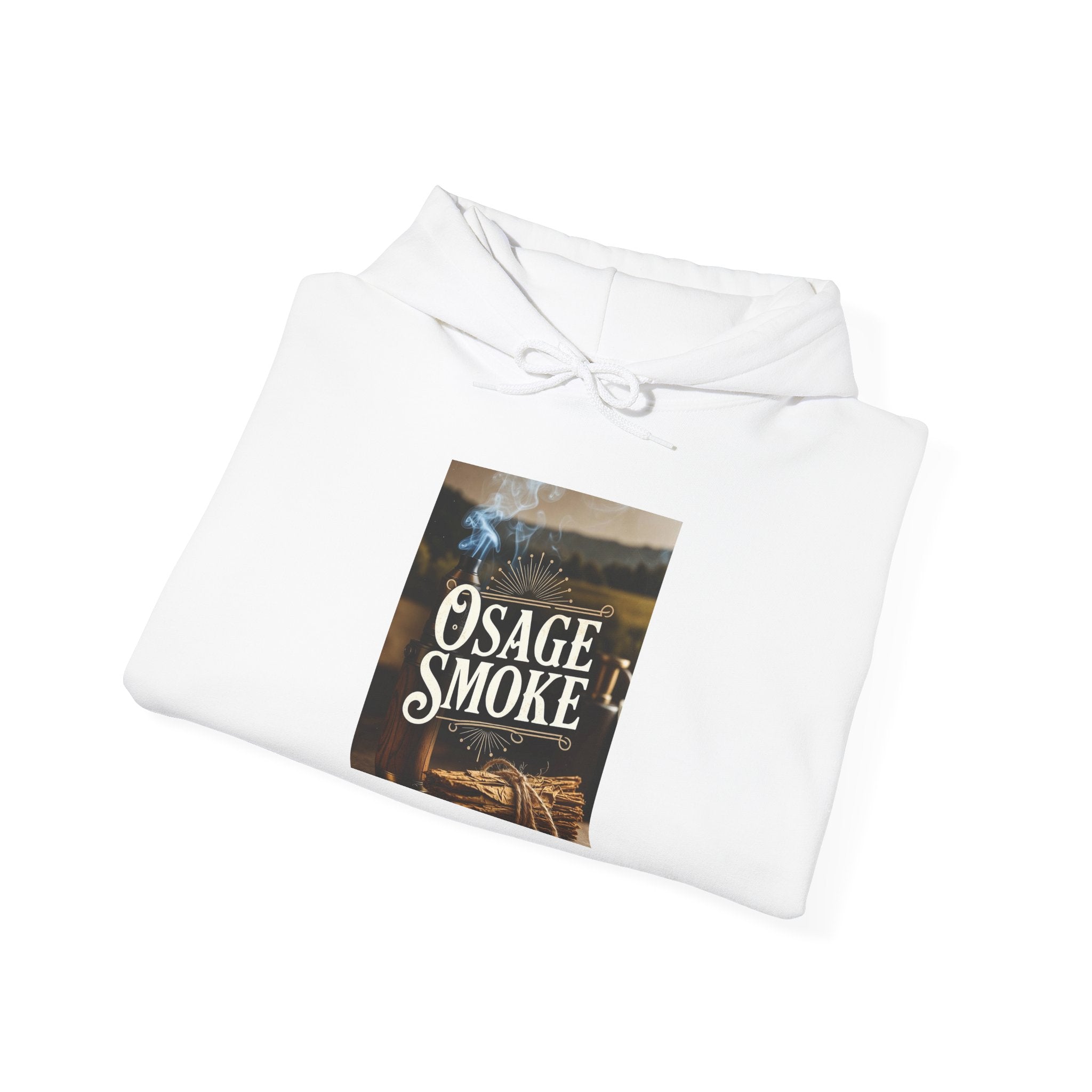 Osage Smoke Vintage Hoodie — Western Retro Graphic Pullover