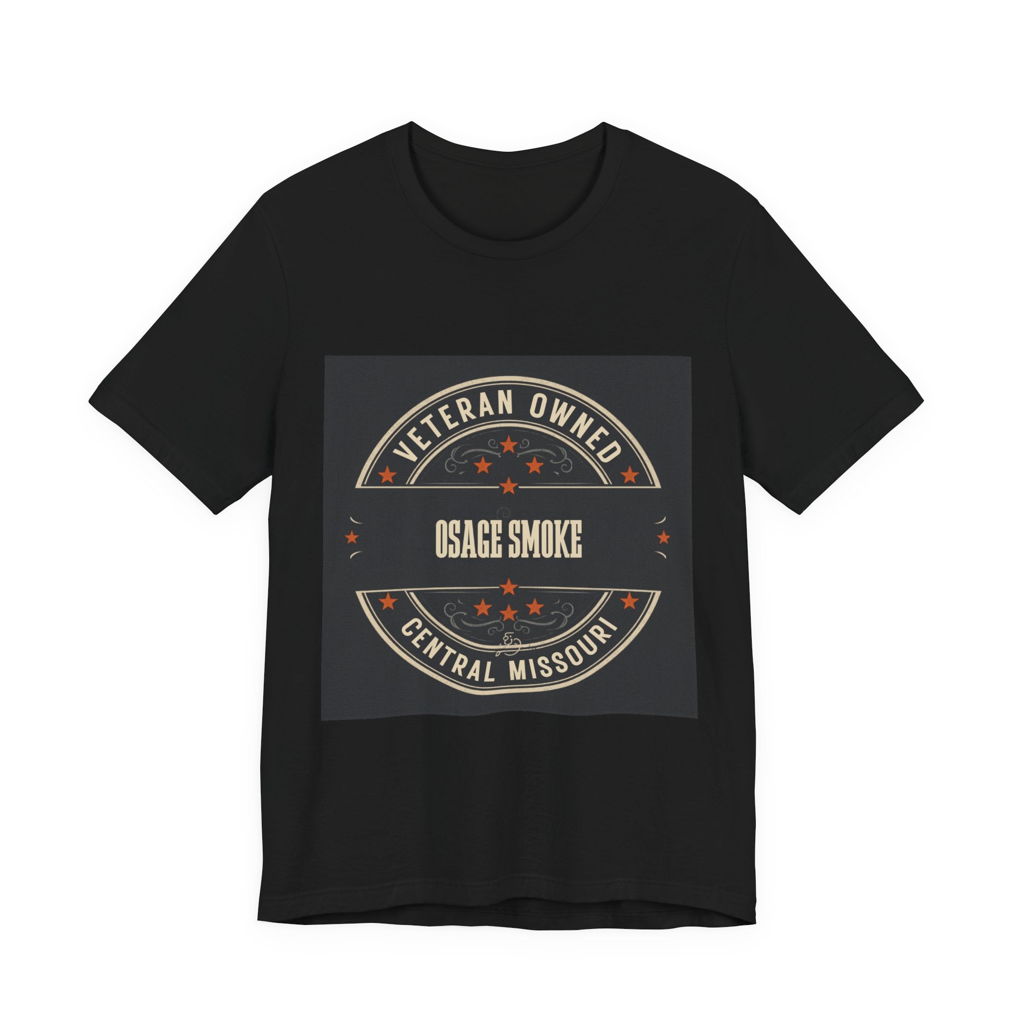 Veteran-Owned Osage Smoke T-Shirt — Central Missouri Emblem Tee